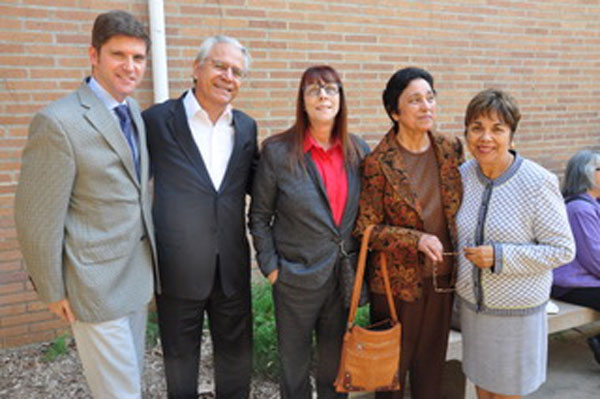 Courtesy Photo Members of the George Brown Legacy Project attend the opening of UCR Brown archives - from L to R Hans Johnson, Dennis Hernandez, Bobbi Johnson, Marta Macias Brown & Gloria Macias Harrison.