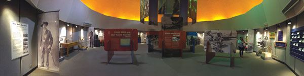 iecn photo/yazmin alvarez Over Here, Over There: In Times of War and Tuskegee Airmen and the Great Western Migration, 1940-1970 will be on display through Jan. 15.