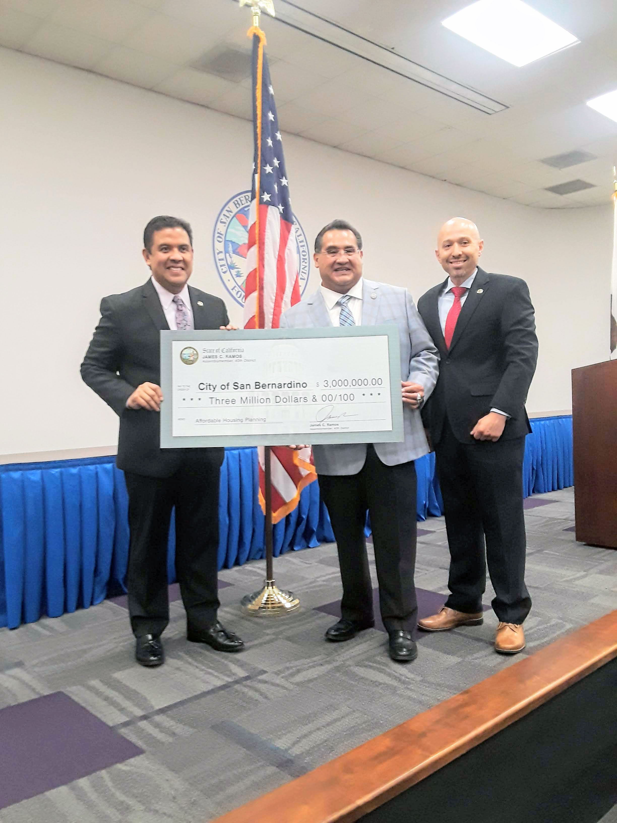 Assemblyman Ramos presents City of San Bernardino $3 million to update general plan