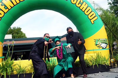 Rialto Unified hosts first-ever drive-through graduation