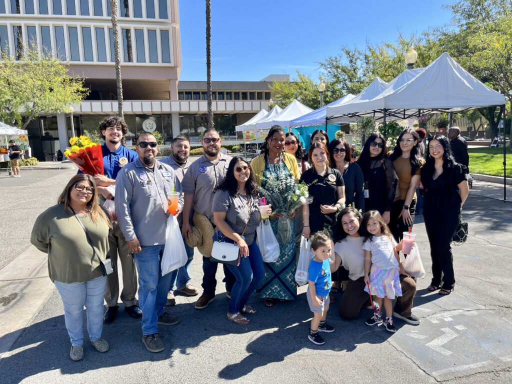 Community Members at Farmers Market