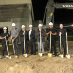 Public officials at a groundbreaking ceremony