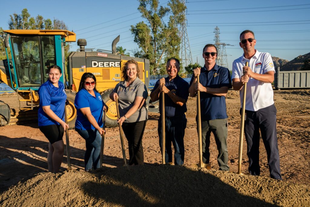Breaking ground on a project